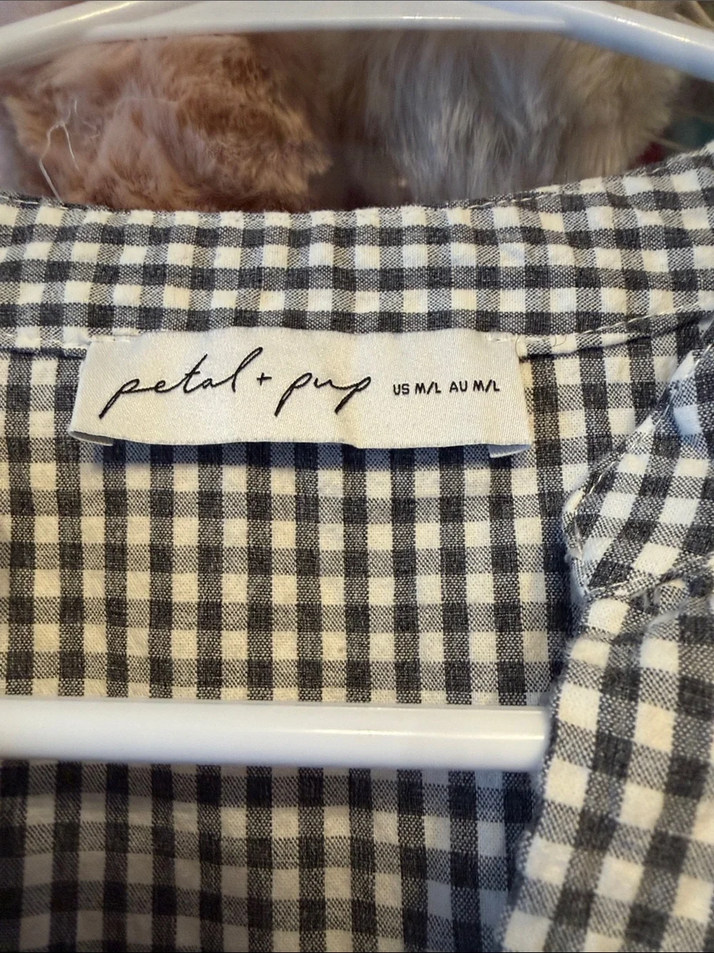 Petal & Pup Black and White Gingham Midi Dress